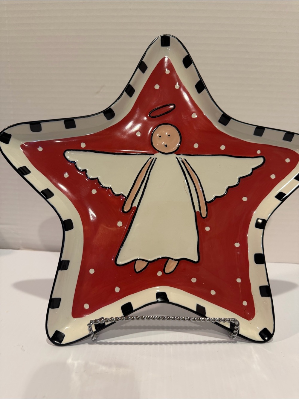 ANGEL EMMY STAR PLATE Serving Platter Southern Living Holiday Christmas Dish